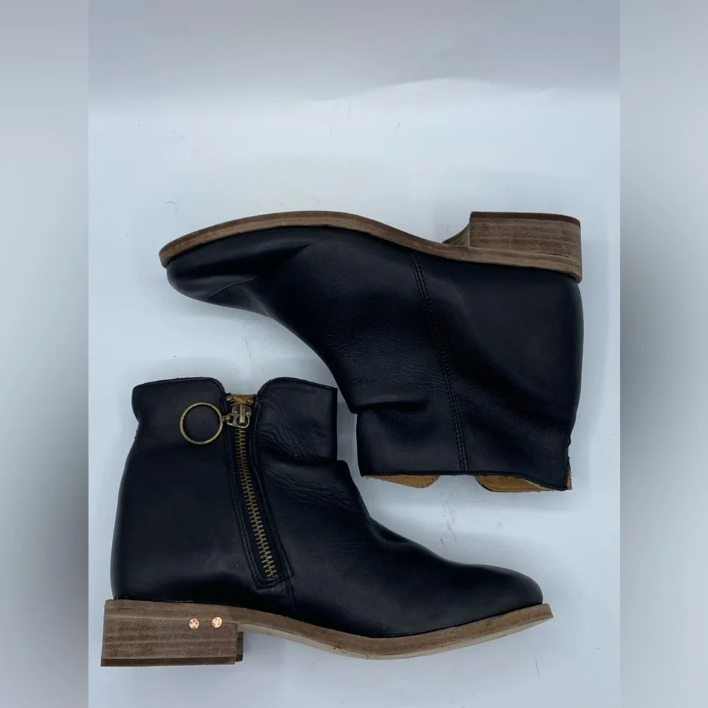 Beek Ouail Ankle‎ Bootie Boots Black Leather